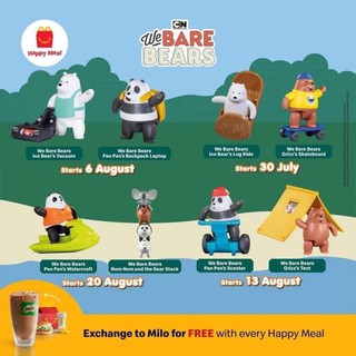 Happy Meal McDonalds McD We Bare Bears 2020 juego completo