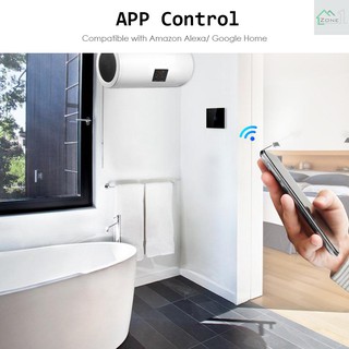 zona wi-fi smart caldera interruptor táctil control de voz compatible con alexa google home app control remoto horario familiar compartir calentador de agua tocado interruptor de alta potencia