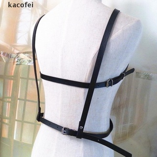 [kacofei] cinturón de arnés de cuero pentagrama cuerpo pecho sujetador cintura liguero jaula goth negro