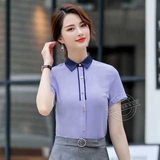 2021 shirt women's summer new slim fit slimming business suit business executive white collar temperament office suits s