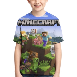 minecraft mejor juego personalizado niños t-shirt moda juventud camisas unisex gráfico top tee para niños niñas