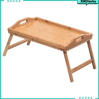 1 bandeja portátil de madera para desayuno con patas plegables para sofá, portátil, mesa