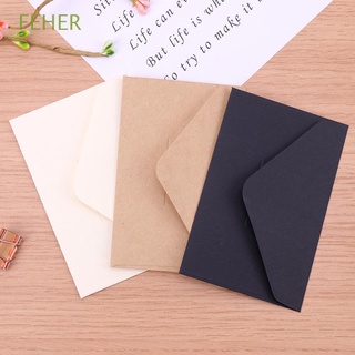 FEHER Stationary Paper Envelopes Wedding For Letter Gift Envelope Mini Invitation Kraft Paper Classical Black Message Card Invitation Envelope/Multicolor