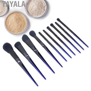 Yayala 10 pzs brochas profesionales para sombra de ojos/brochas de colorete para cabello suave/herramienta de maquillaje (5)