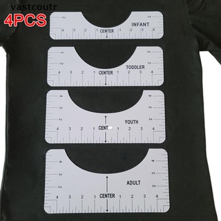 Vastc 4Pcs/Set T-Shirt Alignment Ruler For Guiding T-Shirt Design Fashion Rulers .