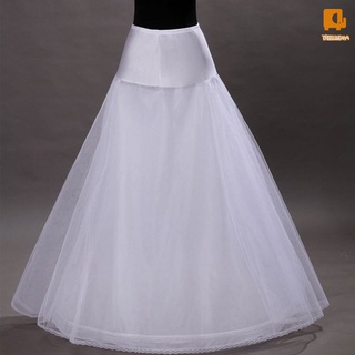 1 Hoop 2 Tier Voile Bridal Wedding Crinoline Petticoat Bride Underskirt Gauze Skirt