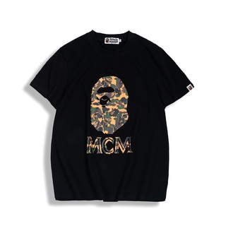 Hiphoppie Bape MCM Monkey Camuflaje Estampado Camisetas cl2.21 3.4