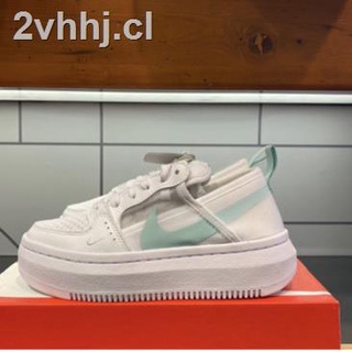 ECCO🔹NIKE COURT VISION ALTA White Blue Mint Water Blue Step on the foot to increase the thick bottom CW6536-100