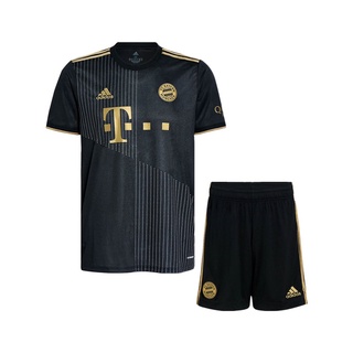 2021-2022 Bayern Munich Niños Fútbol Niño Kit Lejos Camiseta De Con Pantalones Cortos De Distancia jersey Gratis Traje