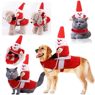 Kglg disfraz de perro mascota disfraz de mascota Halloween traje de navidad estilo vaquero Santa Claus navidad mascota perros trajes para Festival @MY