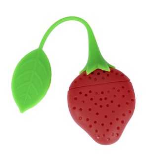Fruit Strawberry Shape Silicone Tea Infuser Strainer Herbal Spices Leaf