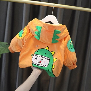 se7en otoño bebé niño niña prendas de abrigo de dibujos animados dinosaurio impresión coloresweatshirt niños abrigo trajes tops para 6m-5t