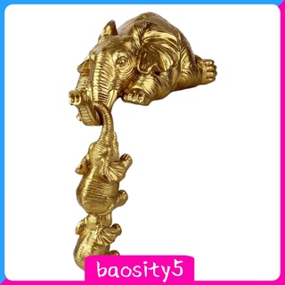 [baosity5] Lindo elefante figuritas, madre y dos bebés adornos colgantes estatua para decoración de mesa, pintado a mano coleccionable escultura Animal para sala de estar gabinete