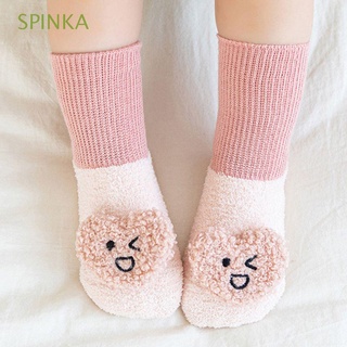 SPINKA 1-3 Years old Baby Socks Toddler Non-Slip Sole Newborn Floor Socks Infant Children Autumn Winter Thick Soft Girls Cartoon Doll