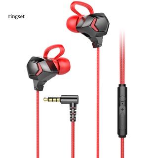 ringset universal in-ear gaming auriculares con cable e-sports karaoke auriculares con micrófono
