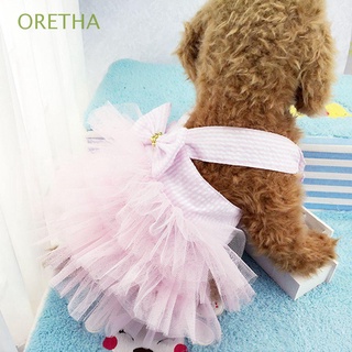 oretha multi-sizes ropa para mascotas adorable gato vestido perro falda lindo encaje elegante rayas boda, uso de cumpleaños para pequeñas mascotas medianas ropa de gato/multicolor