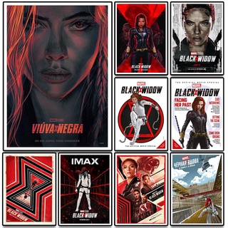 Black Widow 2021 Hot Movie Póster Marvel Vengadores Superhéroe Impresión Lienzo Pinturas Arte De Pared Imagen Sala De Estar Dormitorio Decoración Del Hogar