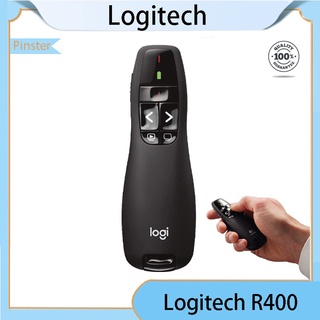 Logitech R400 Wireless Presenter Wireless Presentation Remote Clicker with Laser Pointer