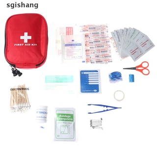 sgisg 120pc/pack seguro camping senderismo coche botiquín de primeros auxilios kit de emergencia médica tratamiento.