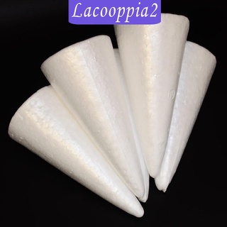 [LACOOPPIA2] 10 piezas de espuma de poliestireno de poliestireno en forma de cono de espuma de poliestireno adornos de decoración de espuma de poliestireno