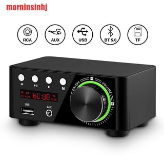 {morninsinhj}Bluetooth 5.0 Power Amplifier USB Mini Music Player Stereo Home Car Audio Amp IIQ