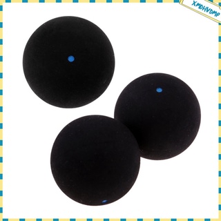 3 bolas de squash de punto azul para jugador intermedio