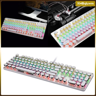teclado de juego rgb led retroiluminado arco iris con cable usb teclado para juegos xbox