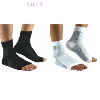 iuli1 2 pares unisex fascitis plantar calcetines de compresión anckle proteger pie arco soporte calcetines de pie cuidado elástico anti fatiga moda alivio del dolor de pie