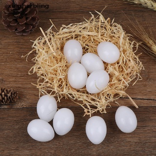 xhl 10pcs blanco sólido plástico sólido huevos de paloma maniquí falsos huevos eclosión suministros calientes