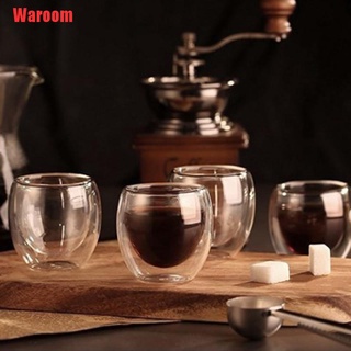 [waroom] taza de café espresso resistente al calor, doble pared, vino, café, taza de té