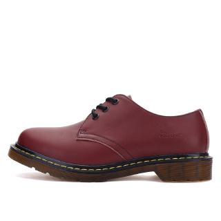Dr Martens mujeres moda Unisex hombres zapatos botas de cuero tobillo rojo