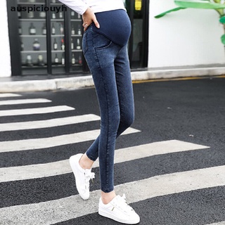 (auspiciouyh) moda mujeres embarazadas pantalones slim skiny jeans casual pantalones vaqueros de maternidad en venta (5)