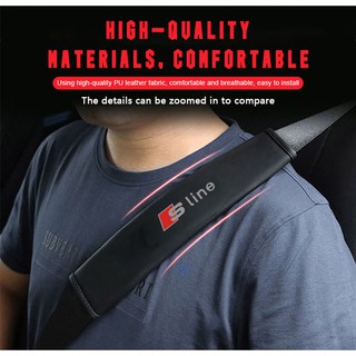 Cinturón de seguridad de coche almohadilla de hombro de alta calidad de seguridad de la cubierta del cinturón de seguridad para Audi SLINE C5 S5 B5 A6 A8 accesorios de coche