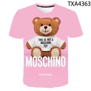 2021 Nuevo Verano moschino Camiseta De Moda streetwear Hombres Mujeres 3d Impreso Camisetas cool tops tee (3)