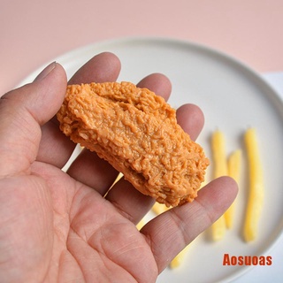ASUO Imitation Food Keychain Fried Chicken Nuggets Chicken Leg Food Pendant Toy (4)