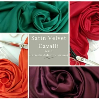 Saten seda satén tela como seda terciopelo Cavalli Premium 1/2 metros