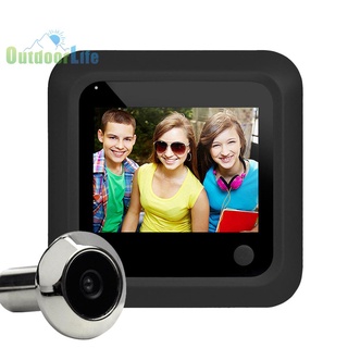 outdoorlife cod√ 2.4 pulgadas video timbre mirilla cámara electrónica 640p lcd visor de puerta