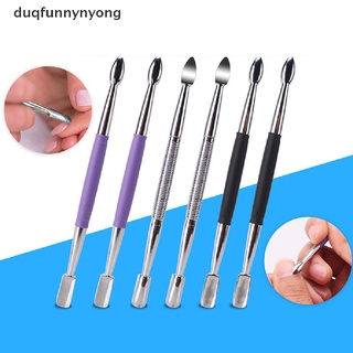 [duqfunnynyong] Stainless Steel Cuticle Pusher Remover Spoon Nail Cleaner Pedicure Manicure Tool CL