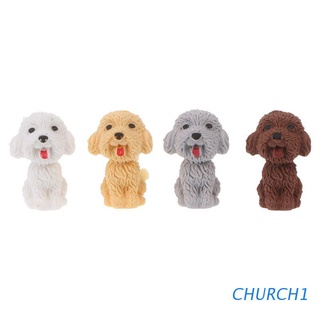 Iglesia Mini 3D lindo de dibujos animados perro goma lápiz borrador estudiante de la escuela coreano papelería corrección suministros para niños regalos