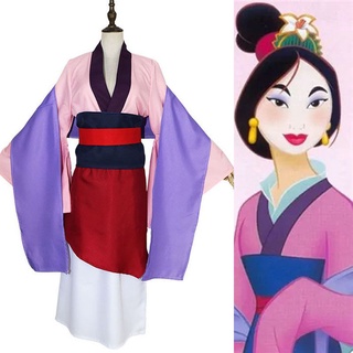 anime mulan tradicional kimono vestido de fiesta cosplay conjunto completo de halloween
