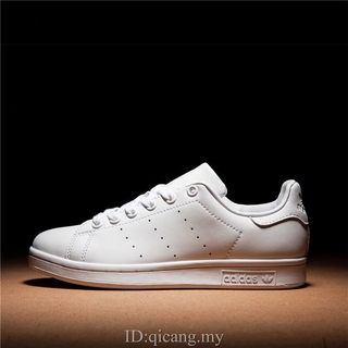 Classic Kasut Adidas Stan Smith Men and Women Low-top Casual Sneakers All White