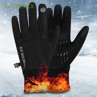 Ocexemex guantes térmicos a prueba De viento Velo Forrado frío invierno cálido impermeable De esquí/Multicolor