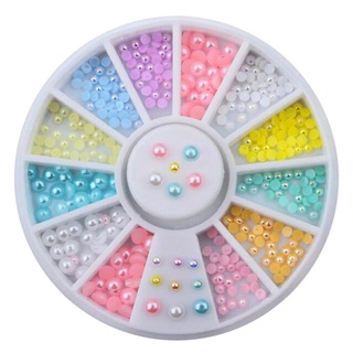 [hst] perlas coloridas de perlas para uñas, decoración de uñas, disco diy, decoración de manicura, rueda (3)