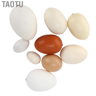 taotu - juego de 9 huevos falsos de plástico artificial para pintura, decoración del hogar, fiesta, juguete para niños