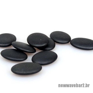 (New2) 7 pzas/set piedras cálidas masaje Útil sacarlt Rocks 3x4cm tamaño negro nuevo (4)