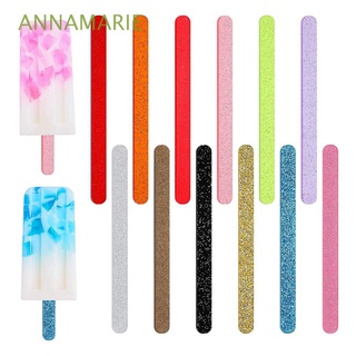 ANNAMARIE 10/50Pcs Ice Cream Sticks Useful Kids Gift Popsicle Stick Glitter DIY 11.3x1cm Crafts Handmade Making Acrylic Party Supplies