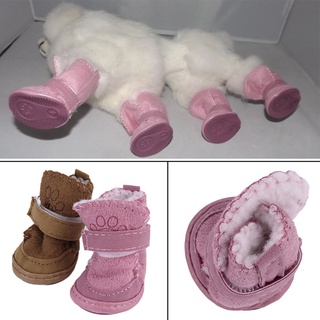 [8.30] preciosos zapatos de invierno cálidos para perros, mascotas, antideslizantes, botas de nieve para cachorro pequeño