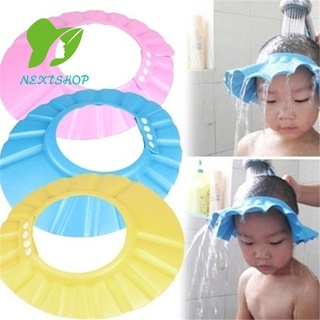 Nextshop moda champú sombrero niño niños baño visera bebé ducha tapas protección oído portátil impermeable niños niñas ajustable protección de ojos lavado escudo de pelo