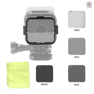 Rmf Andoer - Kit de Protector de filtro de lente cuadrada (ND2/ND4/ND8/ND16) de repuesto para 4 sesiones con soporte de marco de montaje de filtro
