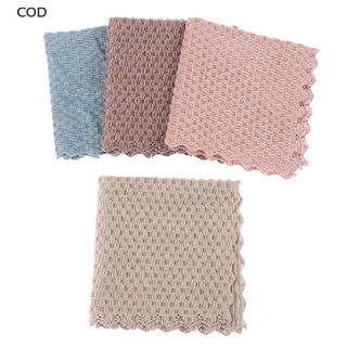 [COD] 5*Microfiber Anti-Grease Wiping Rags Cleaning Dish Cloth for Home Kitchen Towel HOT